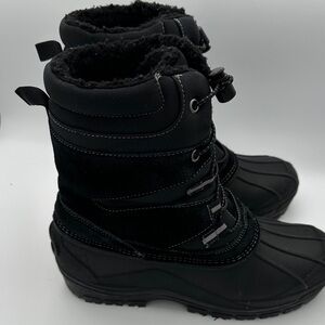 Lands' End Youth Size 7 Black Snow Boots
